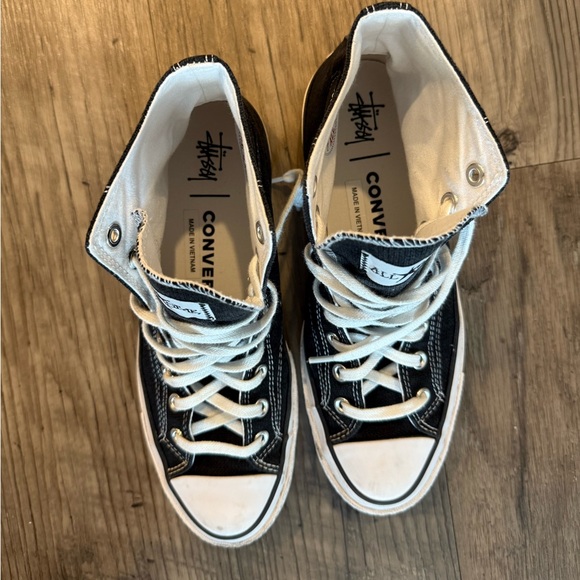 Converse 70 Stussy Black Hight Top Men Sz 8.5 - Picture 2 of 9